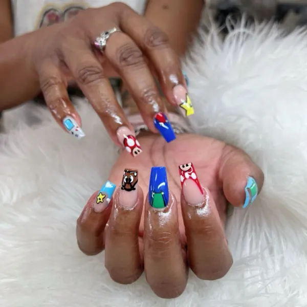 Colour-pop nail art