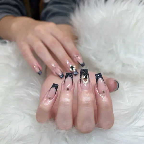 Black French tips